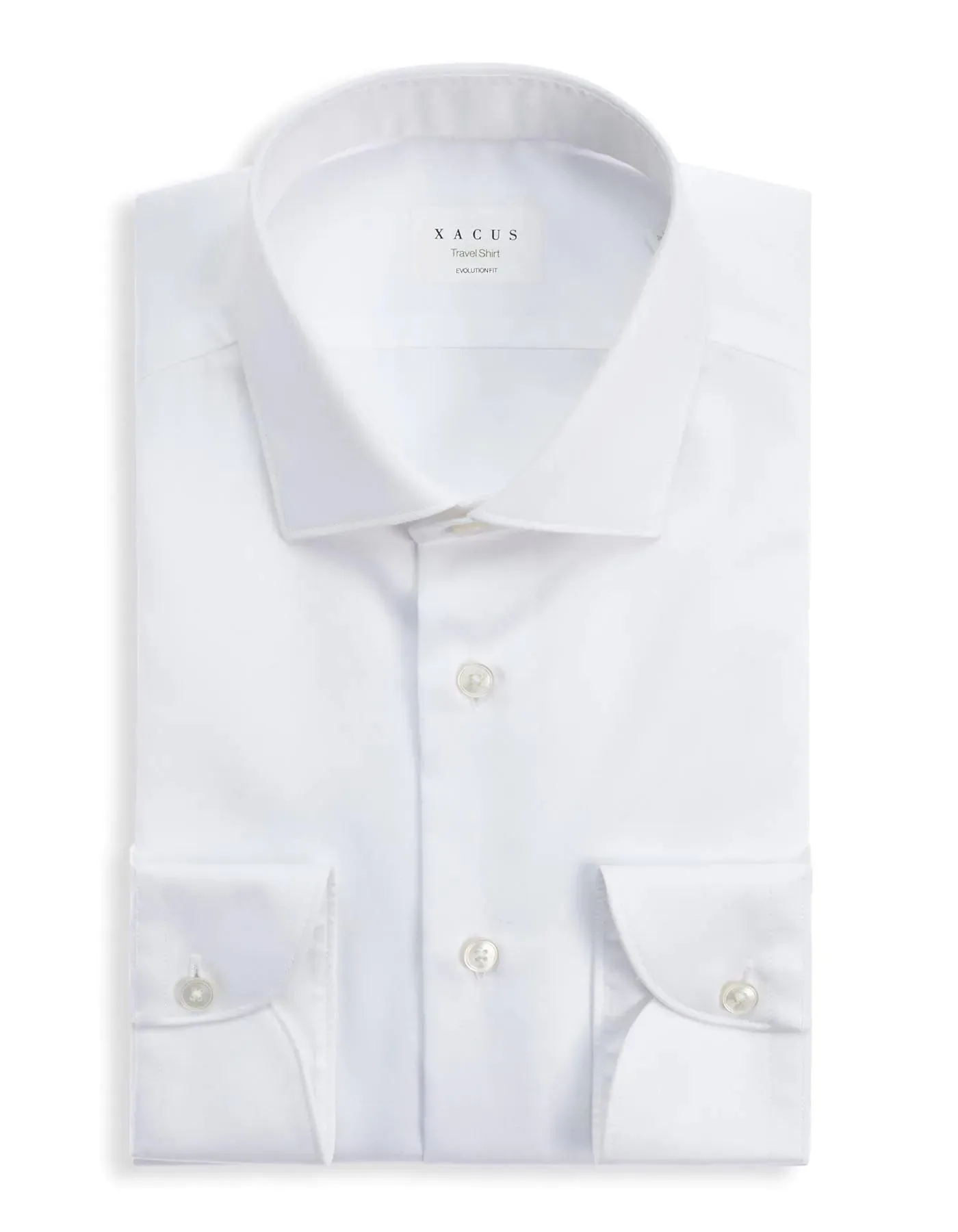 ID24542 Xacus Easy Fit White Travel Shirt