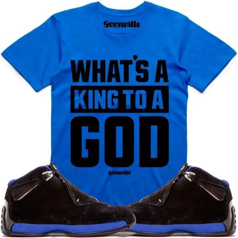 KING GOD Sneaker Tees Shirt - Jordan 18 Black Royal