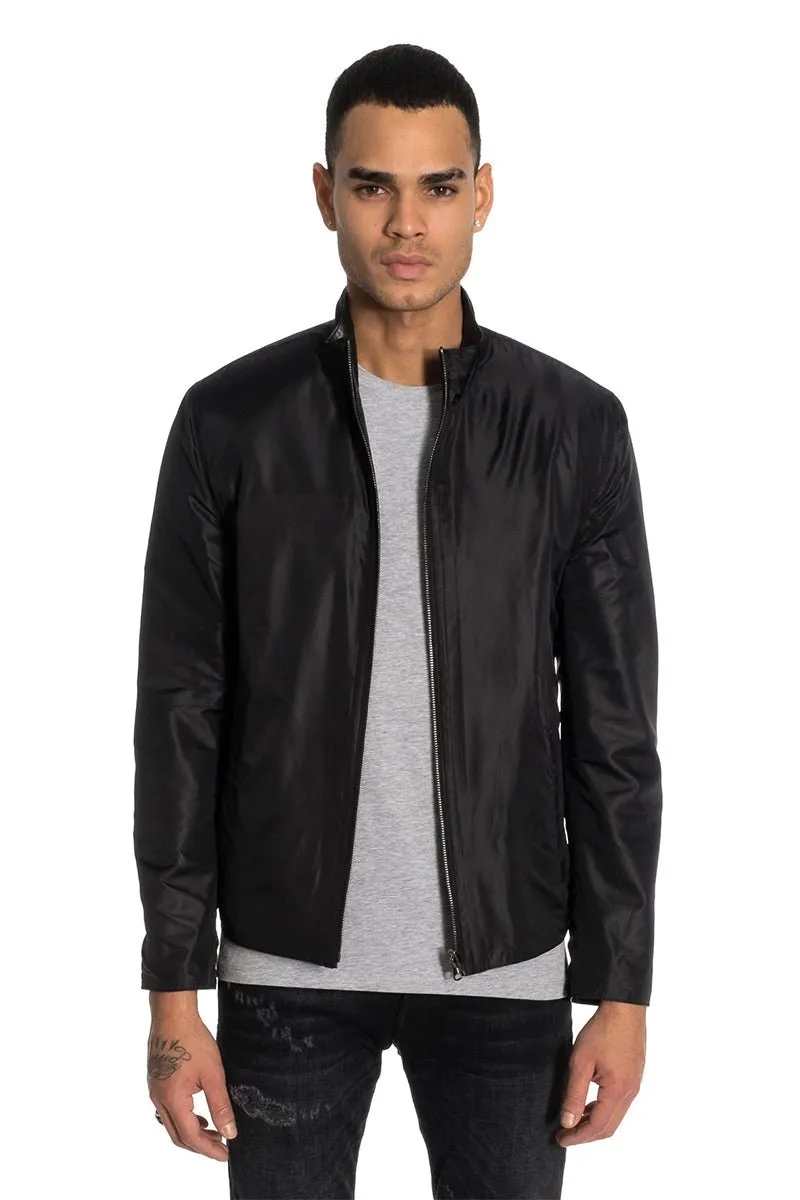 Loris Men's Black Reversible Leather Jacket - Black