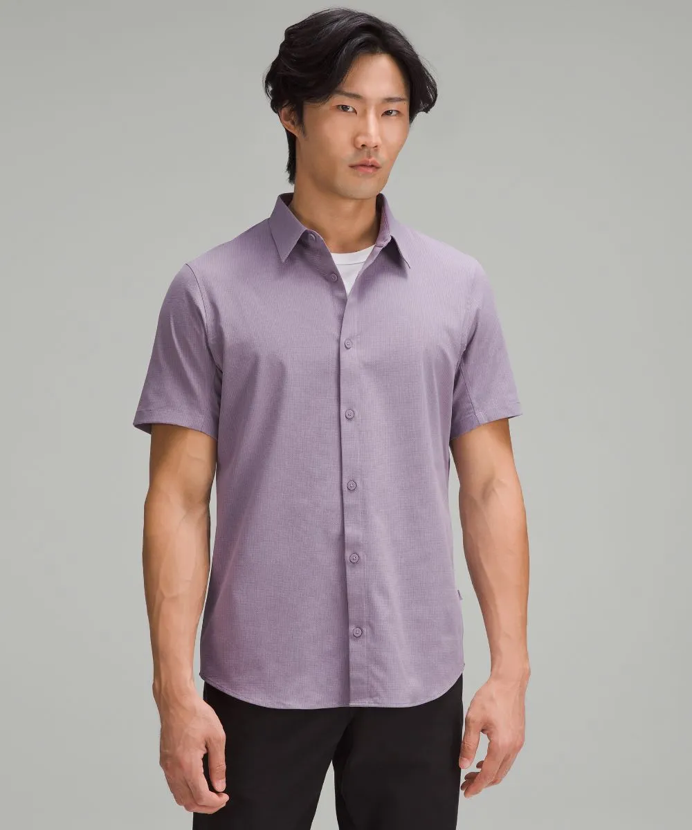 Lululemon Airing Easy Short Sleeve Button Down Shirt, Purple