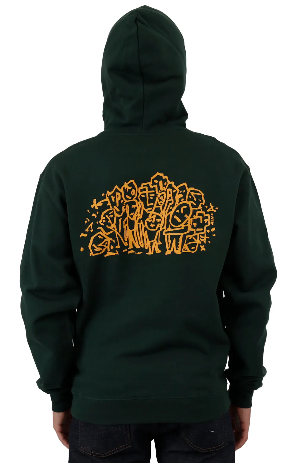 Lunch Doodle Pullover Hoodie - Dark Green