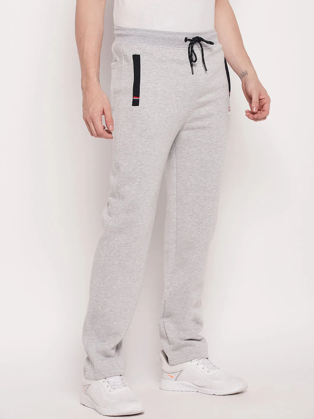 Men Grey Melange Trackpant