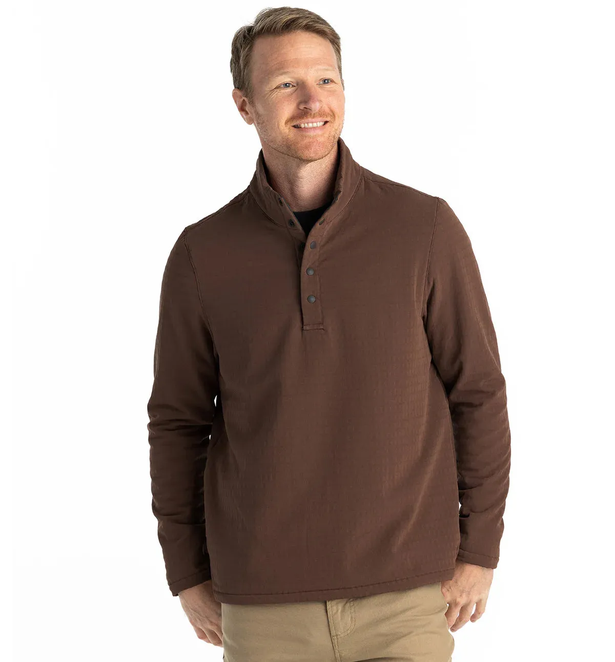 Men's Gridback Fleece Snap Pullover