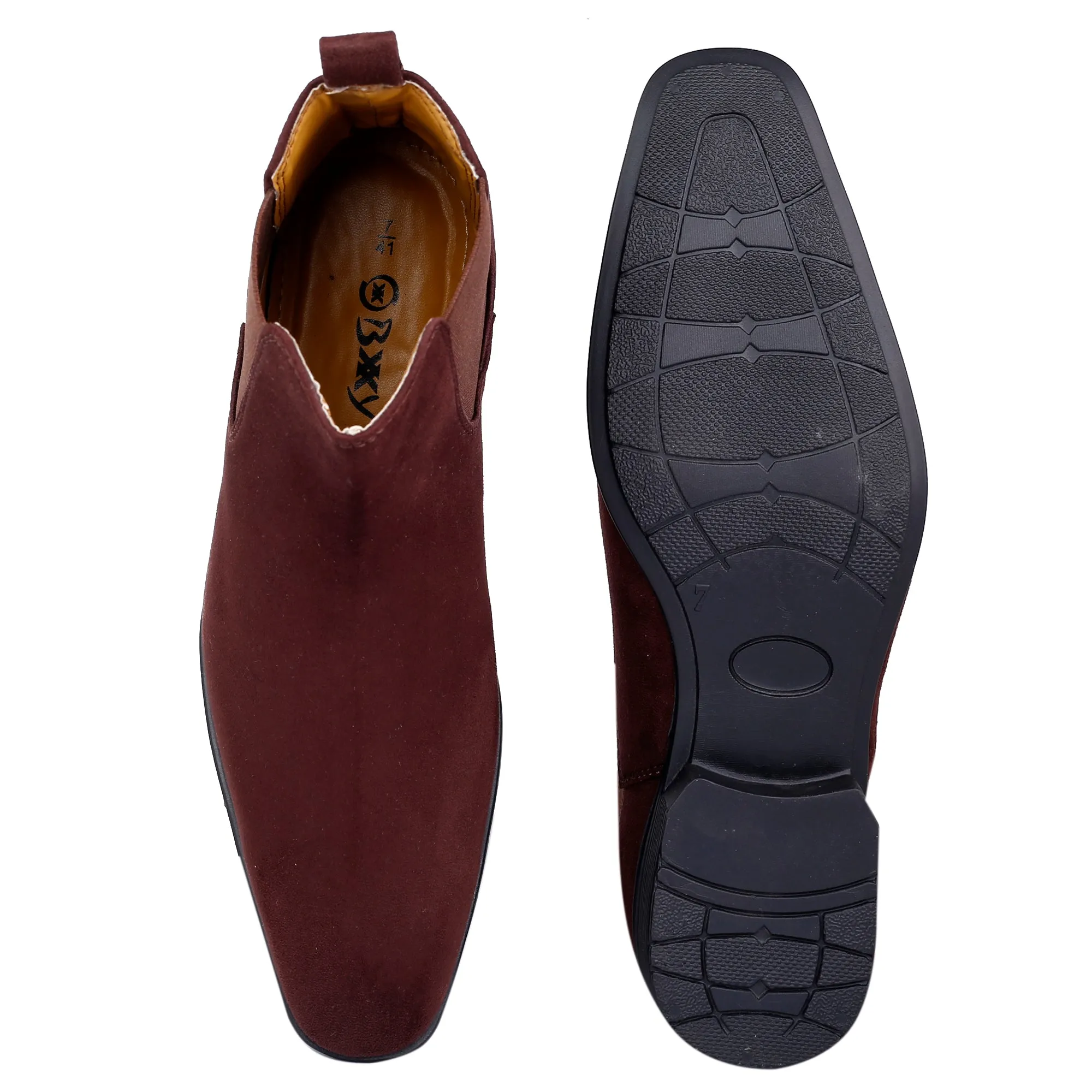 Men's Suede Chelsea Slip-on Boots