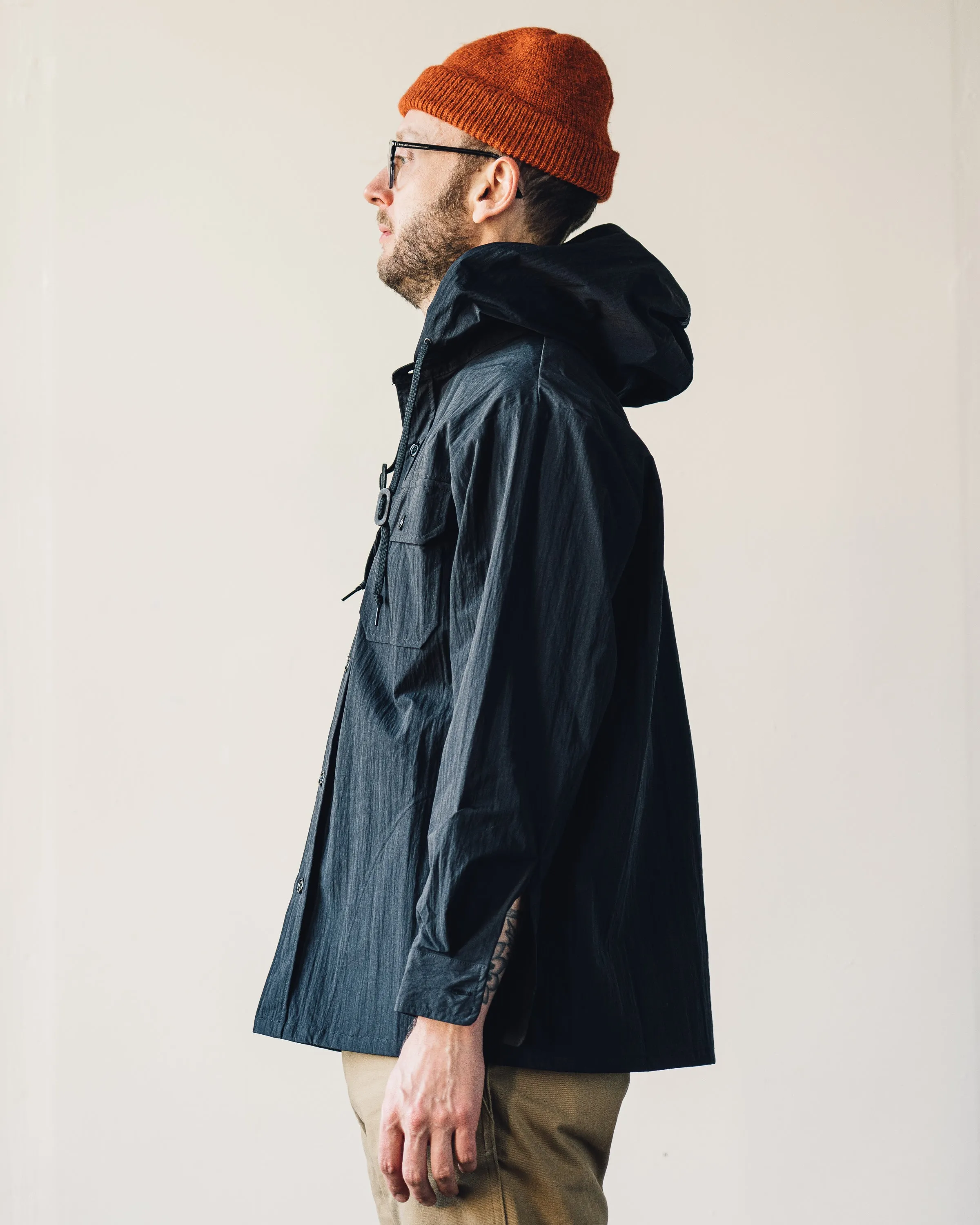 orSlow Hooded Shirt Jacket, Black