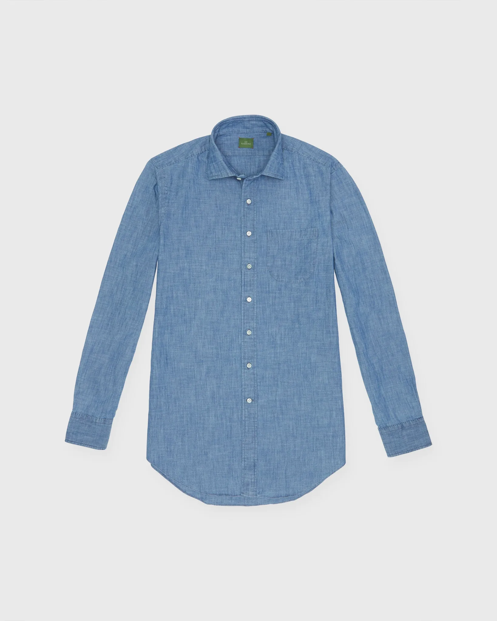 Otto Handmade Sport Shirt in Extra Light Washed Chambray