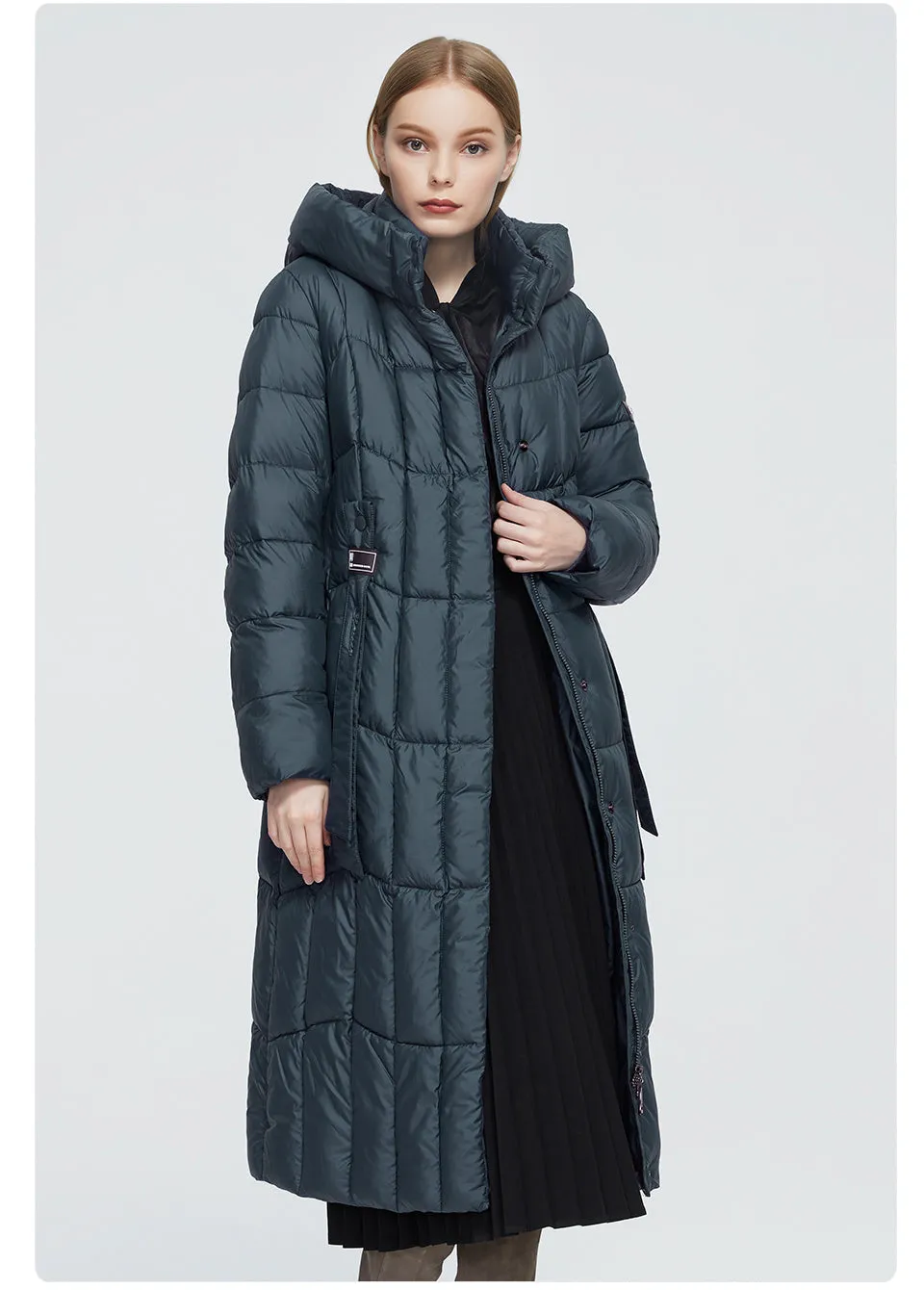 Plaid Thick Women's Long Warm Parka Coat