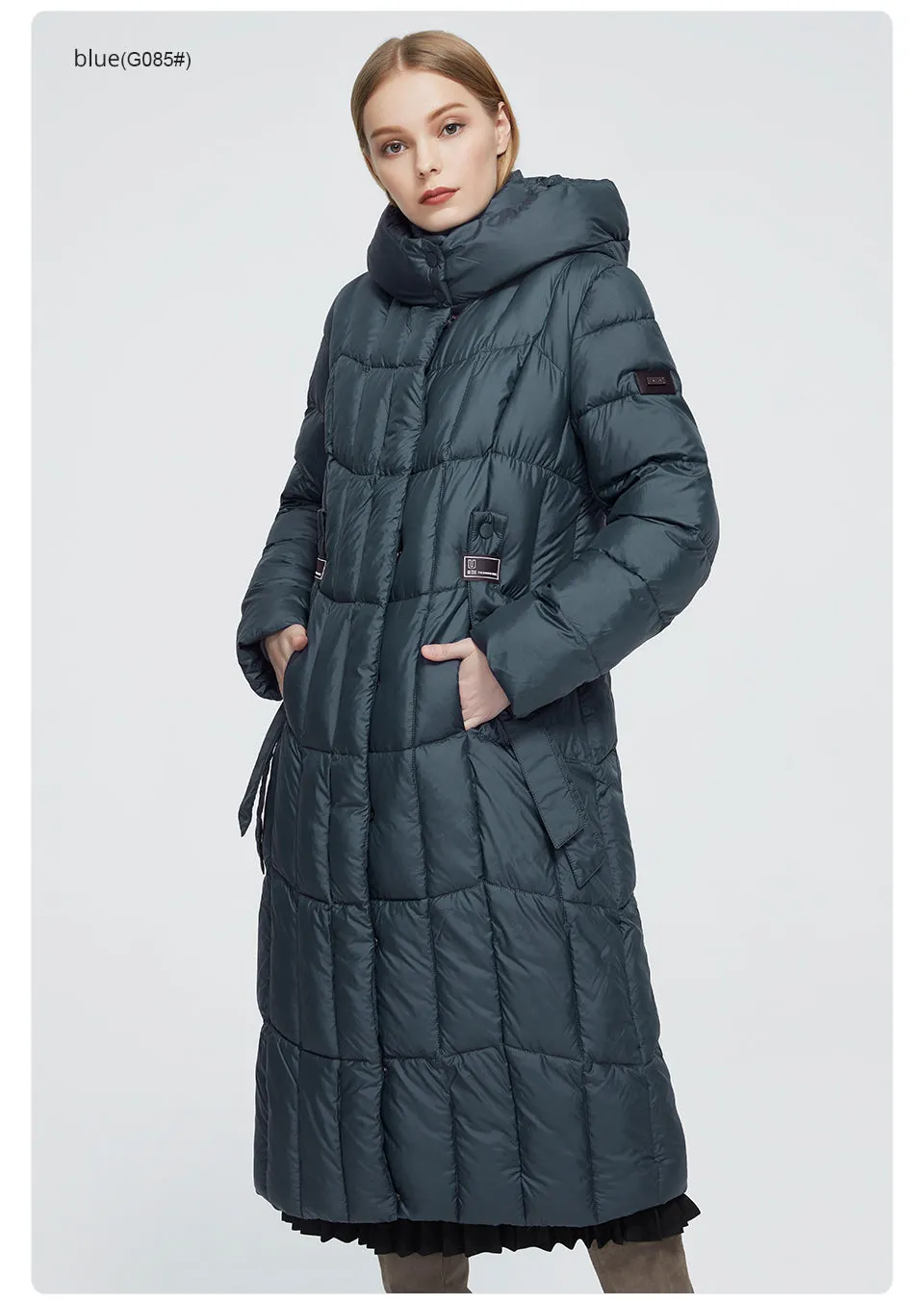 Plaid Thick Women's Long Warm Parka Coat