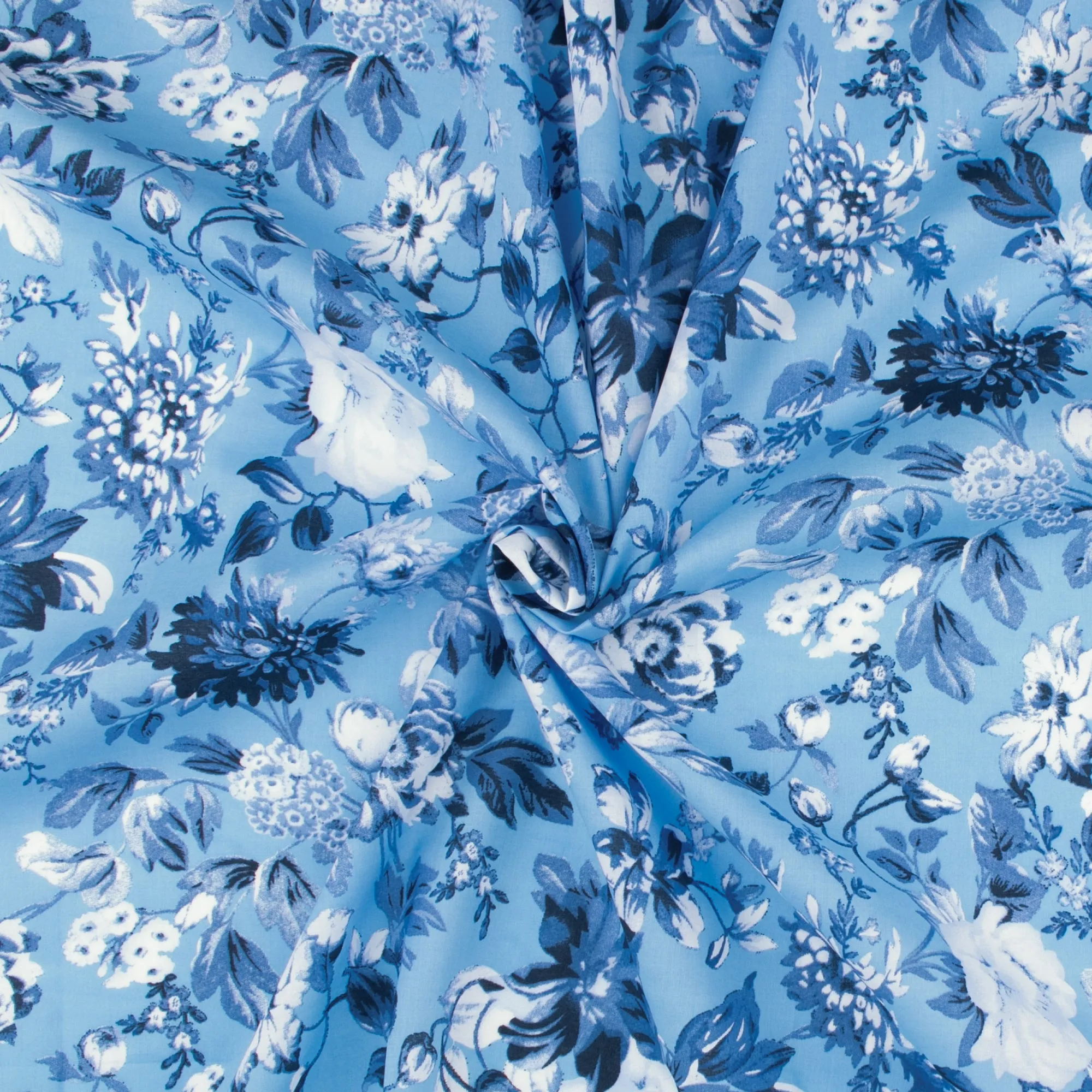 Printed Voile - SILVIA - 023 - Blue