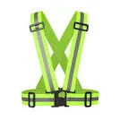 Reflective Hi-vis lime adjustable safety brace vest belt strap jacket