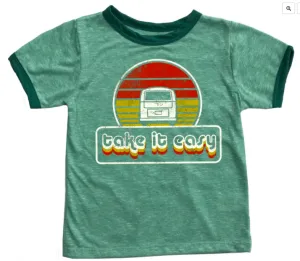 Rowdy Sprout Take It Easy Tee in Vintage Green