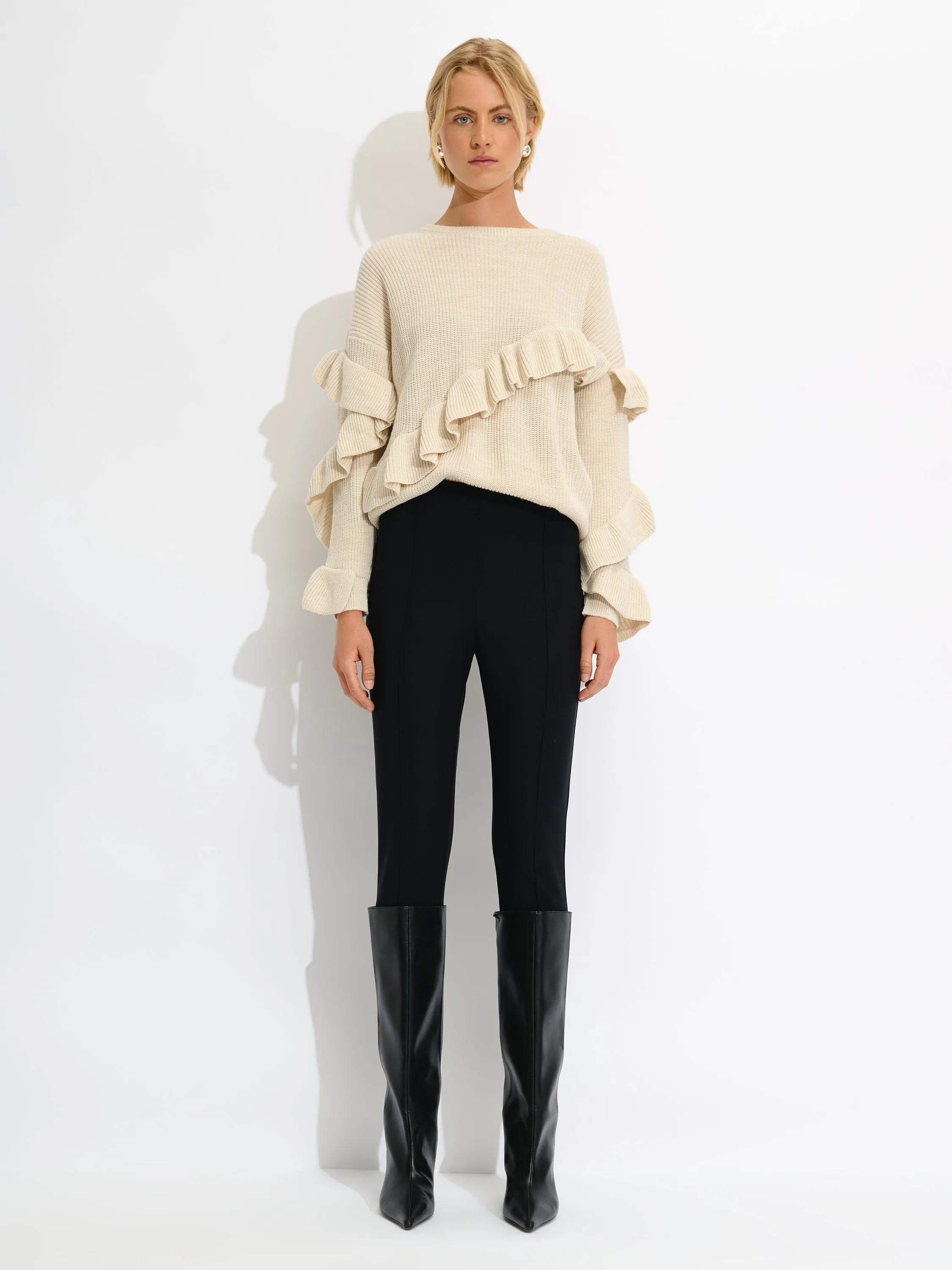 Ruffle Knit Sweater