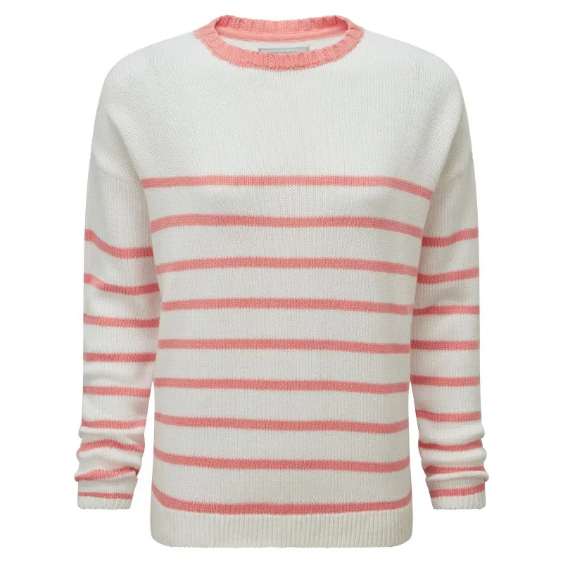 Schoffel Lee Bay Ladies Jumper - Soft White/Flamingo