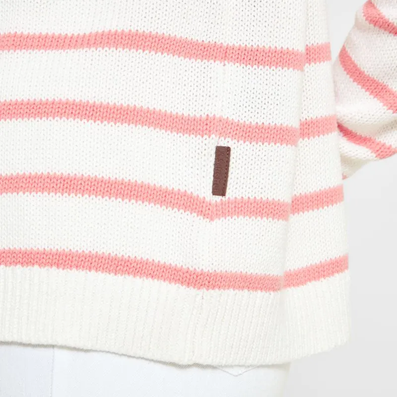 Schoffel Lee Bay Ladies Jumper - Soft White/Flamingo