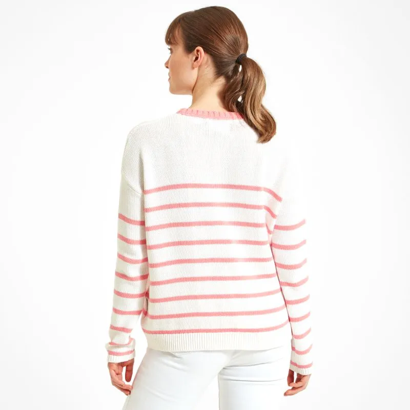 Schoffel Lee Bay Ladies Jumper - Soft White/Flamingo