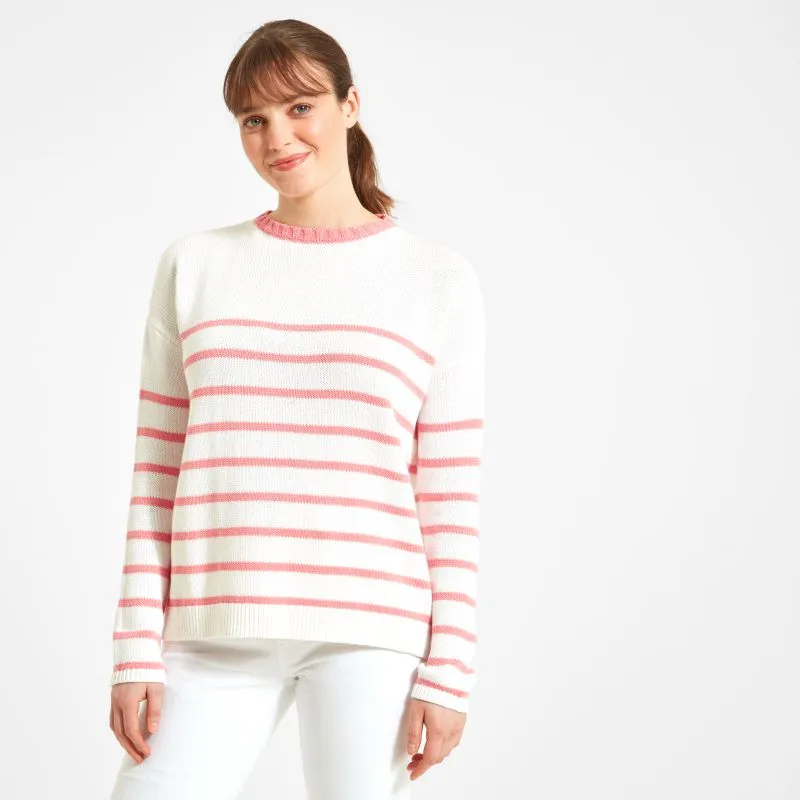 Schoffel Lee Bay Ladies Jumper - Soft White/Flamingo