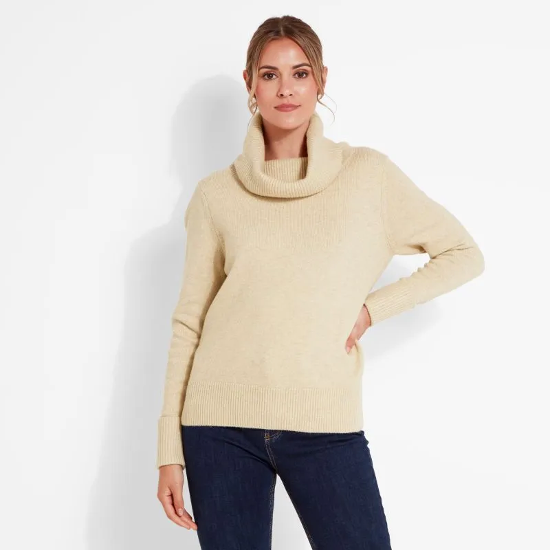 Schoffel Ness Ladies Roll Neck Jumper - Oat