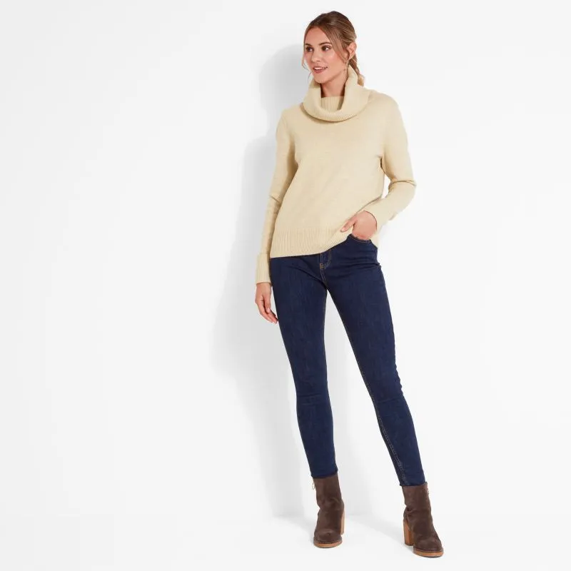 Schoffel Ness Ladies Roll Neck Jumper - Oat