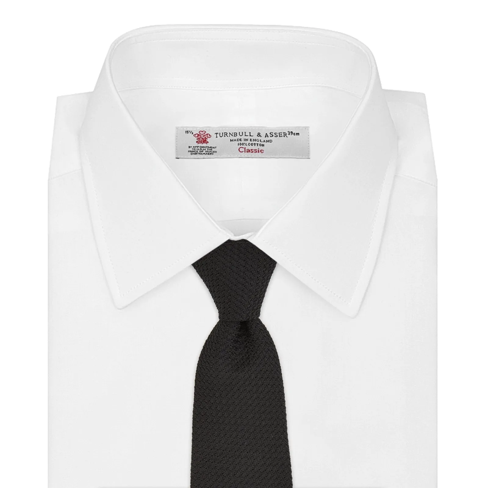 Slim Black Grenadine Silk Tie