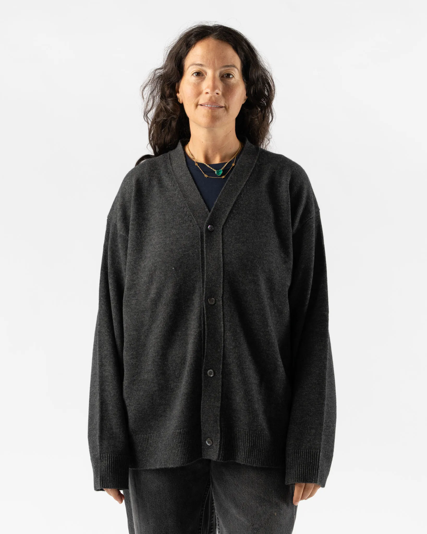 Sofie D'Hoore Myth Oversized Cardigan in Charcoal Melange