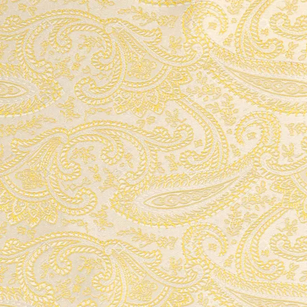 Soft Yellow Clara Paisley Necktie