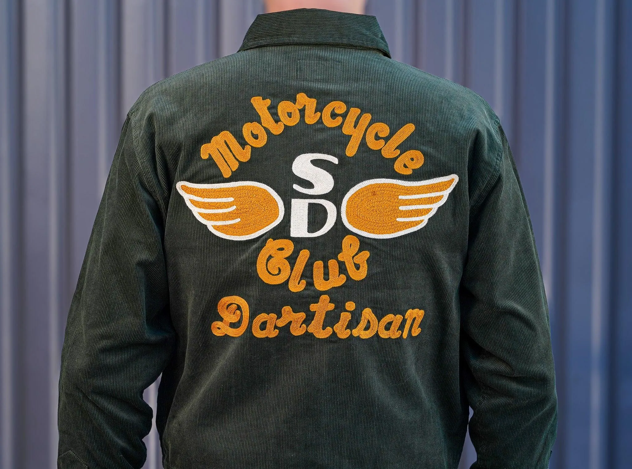 Studio D'Artian 4602 Corduroy Racing Jacket - Army Green