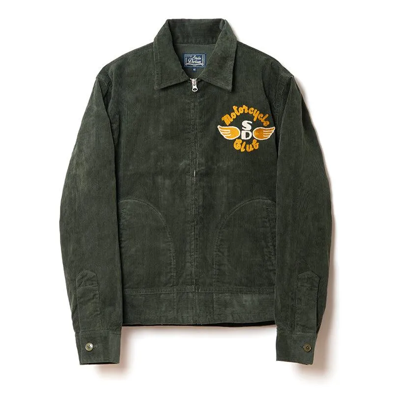 Studio D'Artian 4602 Corduroy Racing Jacket - Army Green