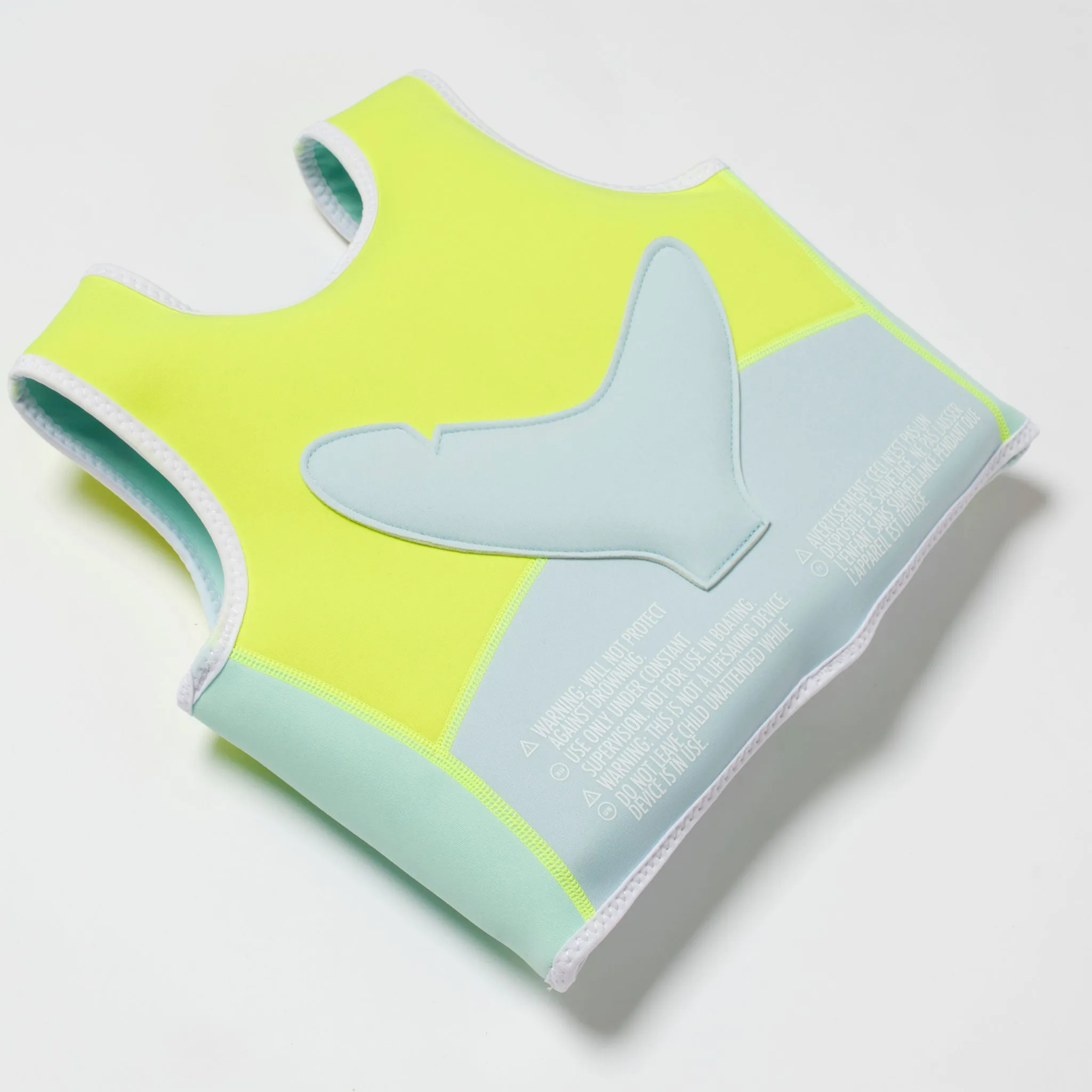 Swim Vest 2-3 | Salty the Shark Aqua Neon Yellow