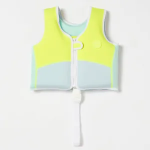 Swim Vest 2-3 | Salty the Shark Aqua Neon Yellow