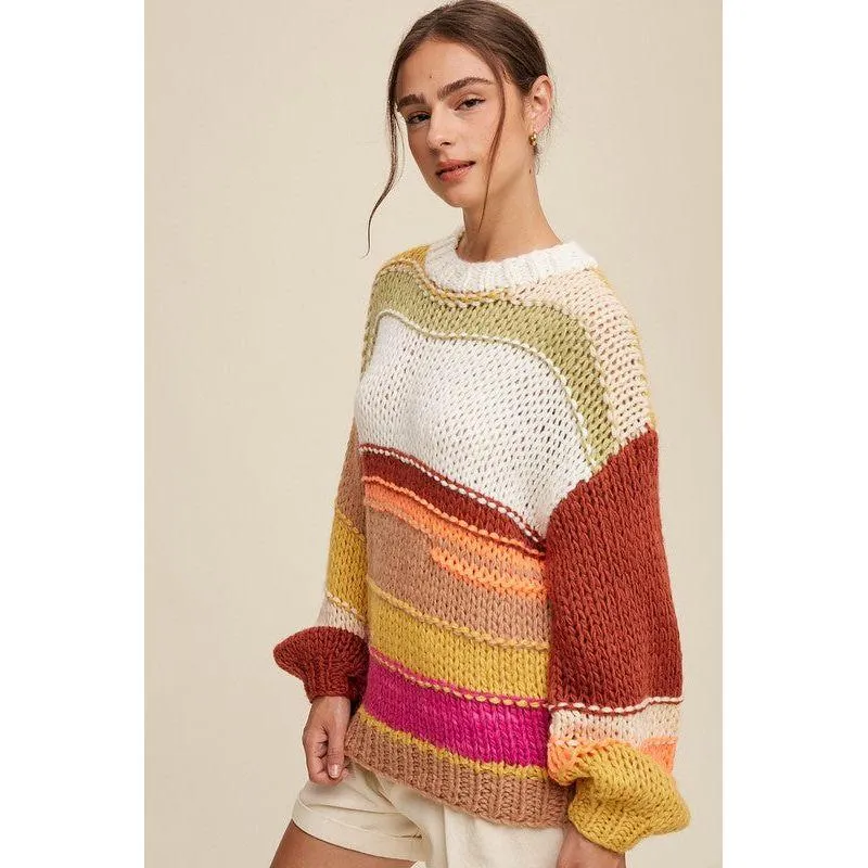 The Fall Vibes Hand Crochet Sweater