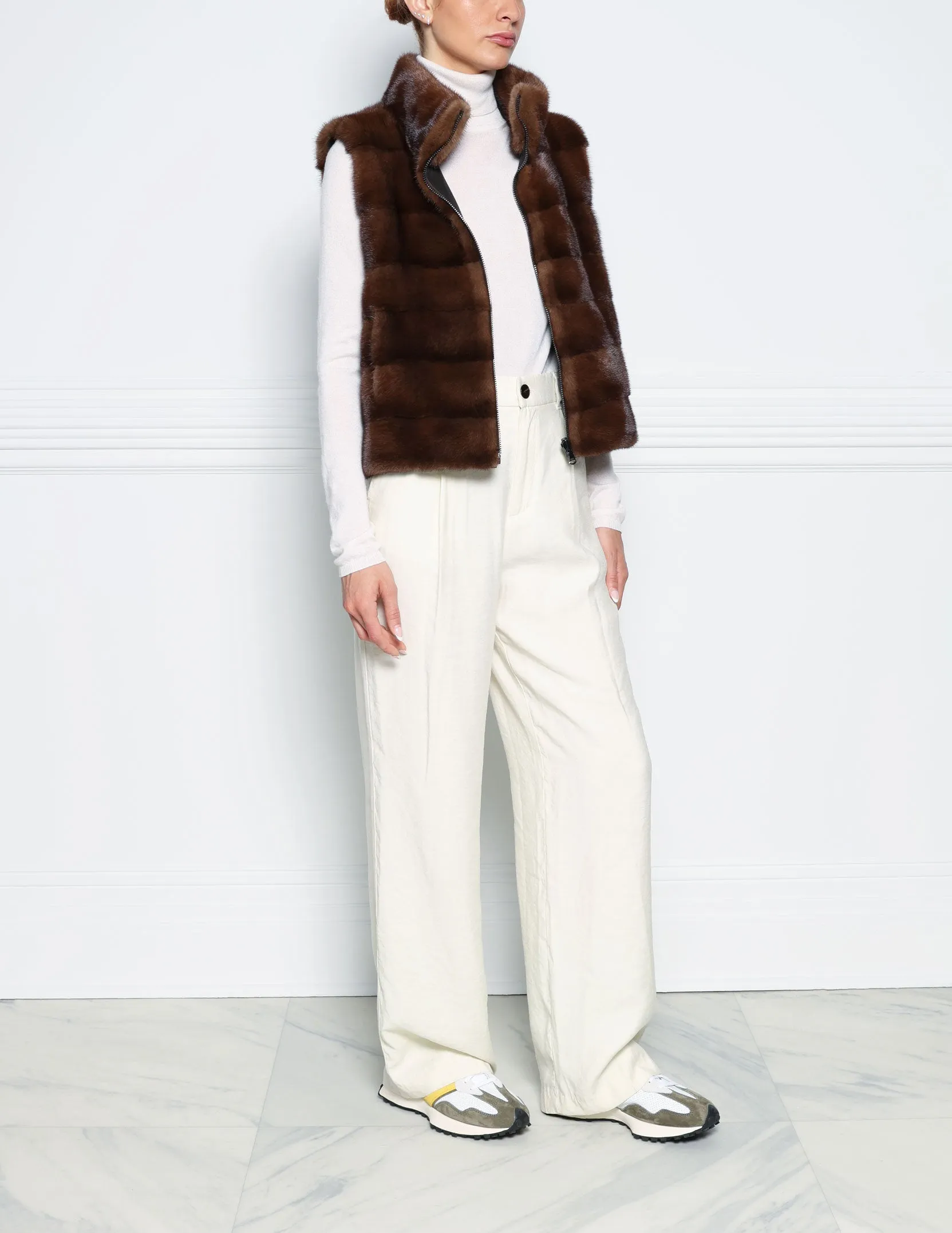 The Nina Storm Mink Fur Vest