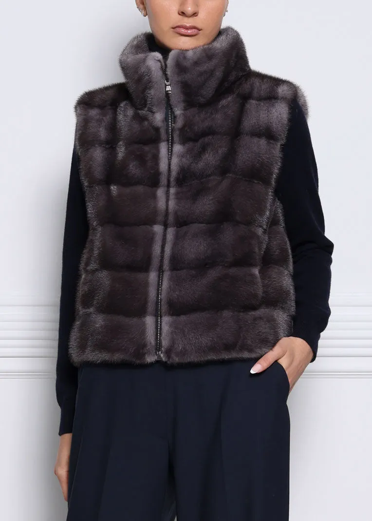 The Nina Storm Mink Fur Vest