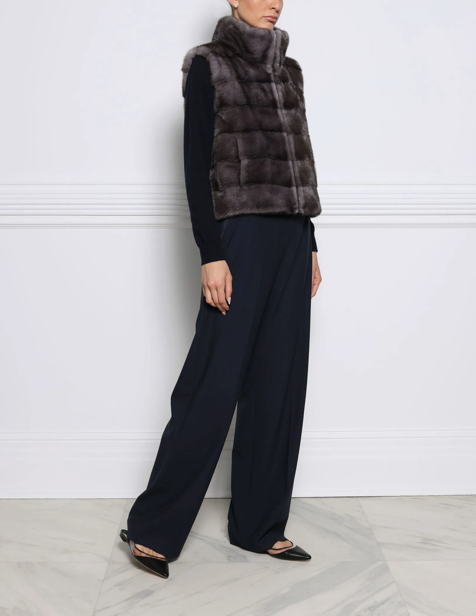 The Nina Storm Mink Fur Vest