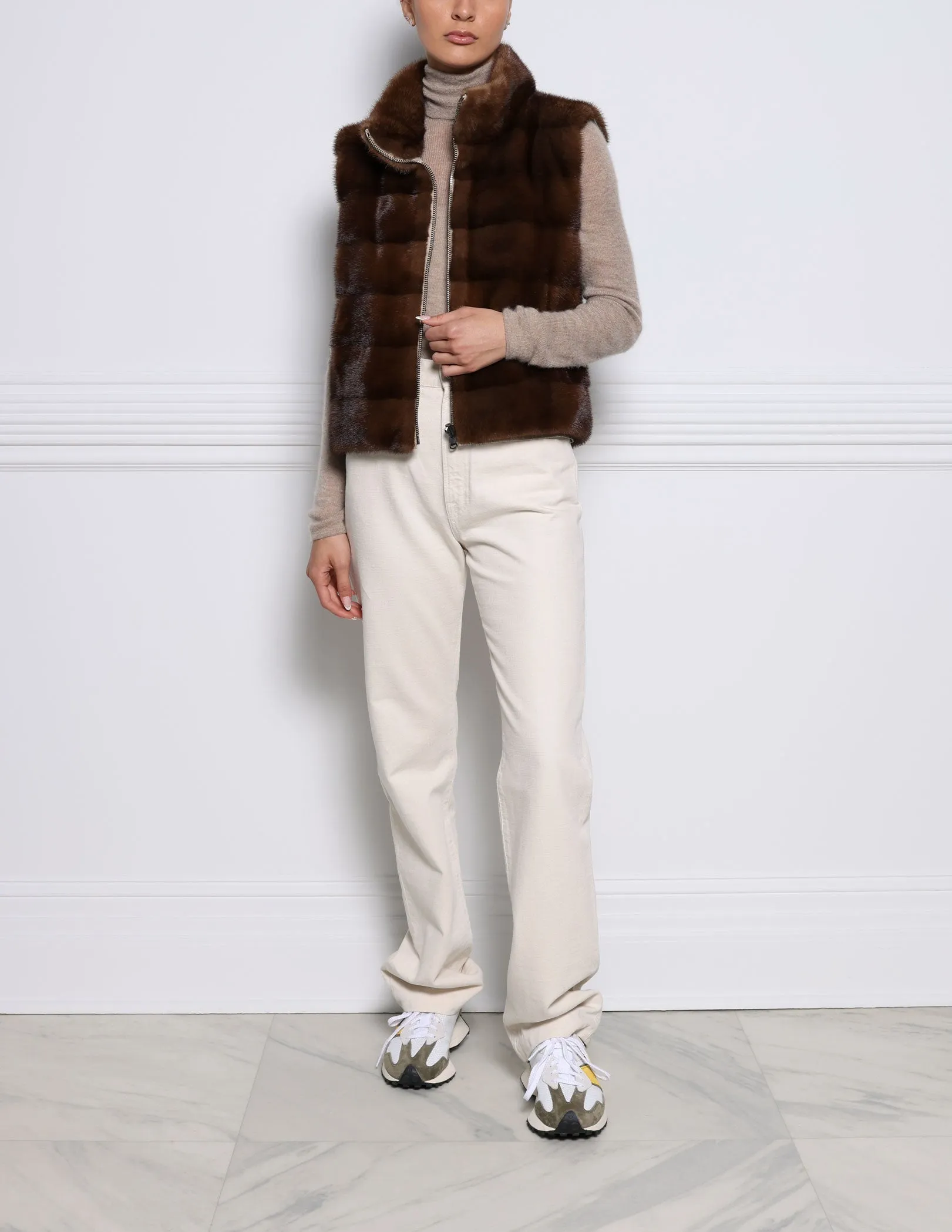 The Nina Storm Mink Fur Vest