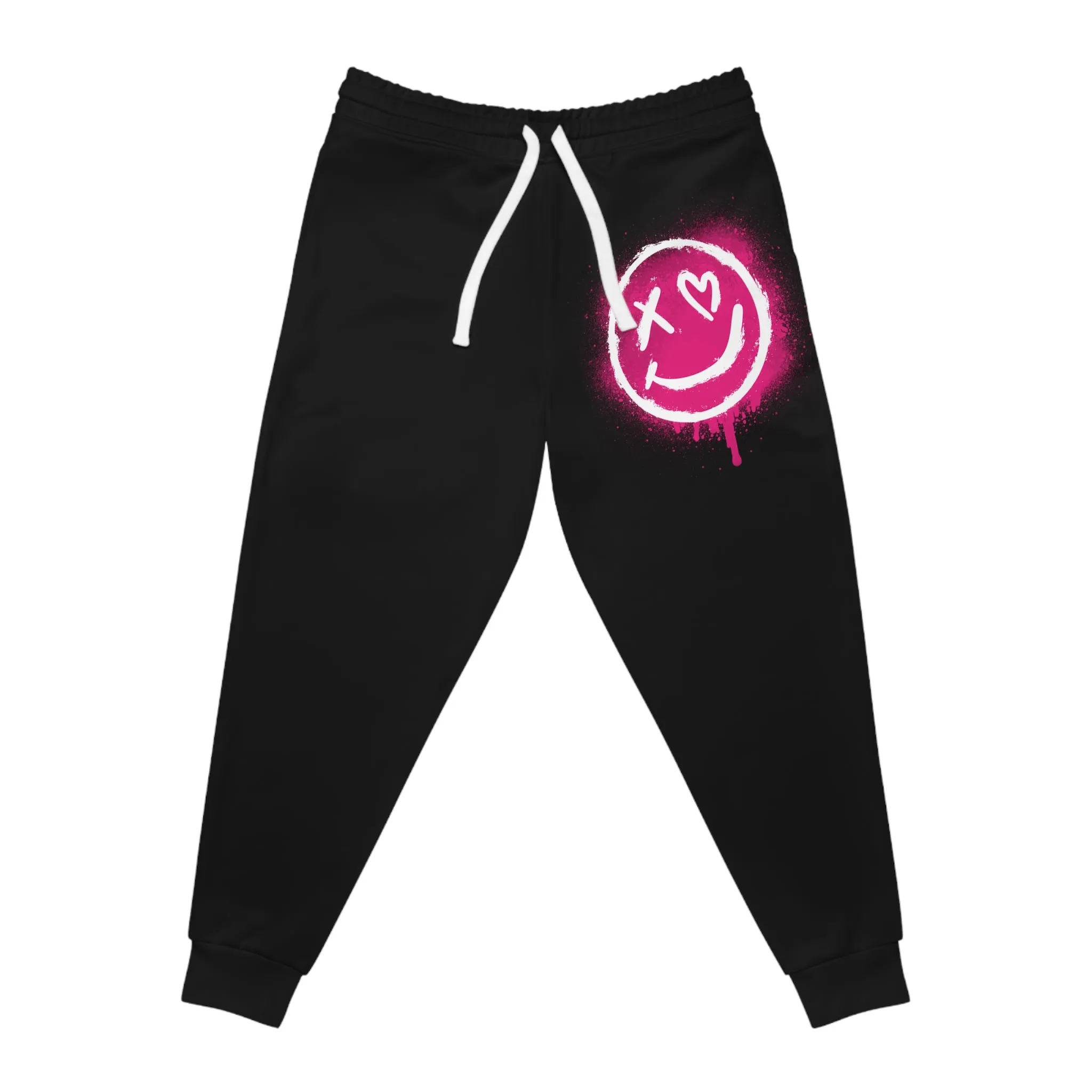 Trendy Joggers with Smile Design, Comfortable Athletic Pants for Gym, Casual Wear, Unisex Lounge Pants, Perfect Gift for Fitness Lovers