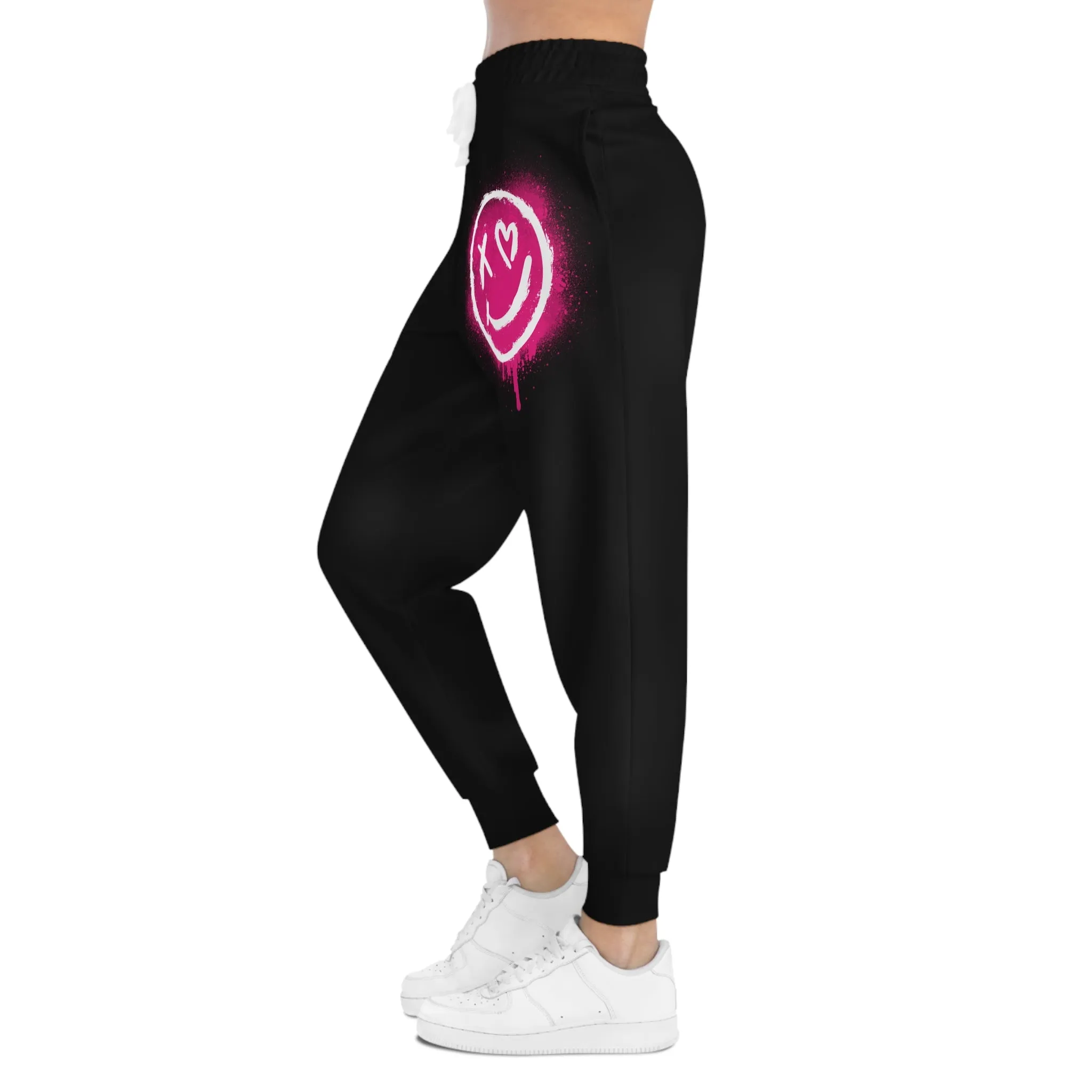 Trendy Joggers with Smile Design, Comfortable Athletic Pants for Gym, Casual Wear, Unisex Lounge Pants, Perfect Gift for Fitness Lovers