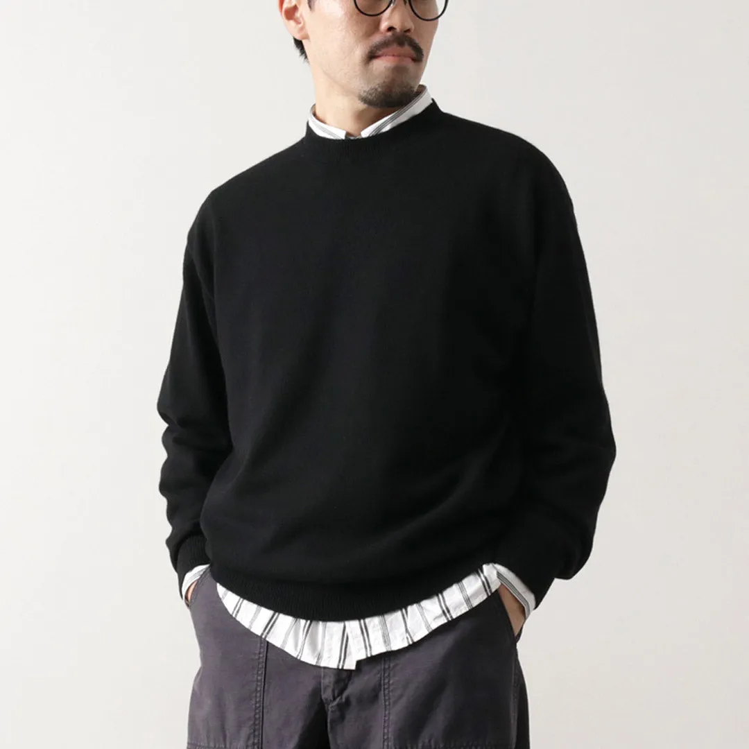 YONETOMI NEW BASIC / Rigid Cashmere Knit Pullover Garment Dyed