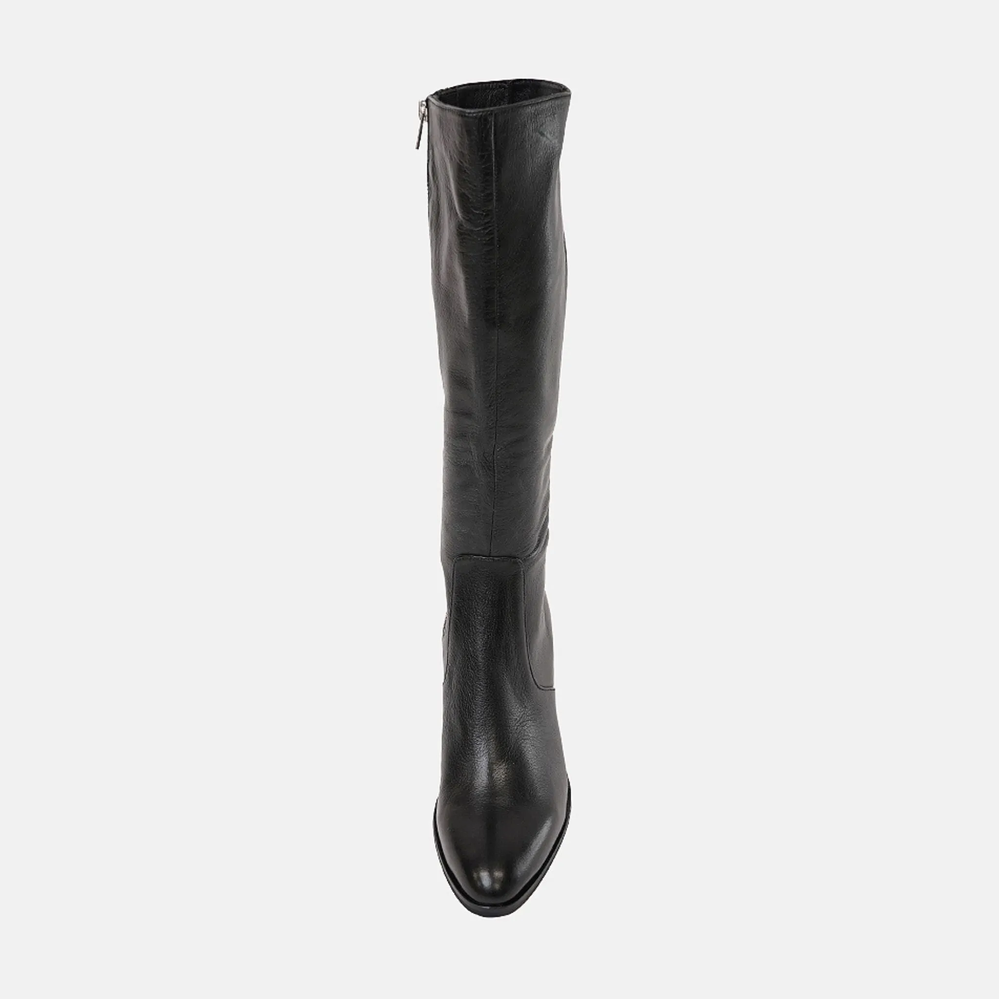 Zodiak Black/Black Leather Knee High Boots